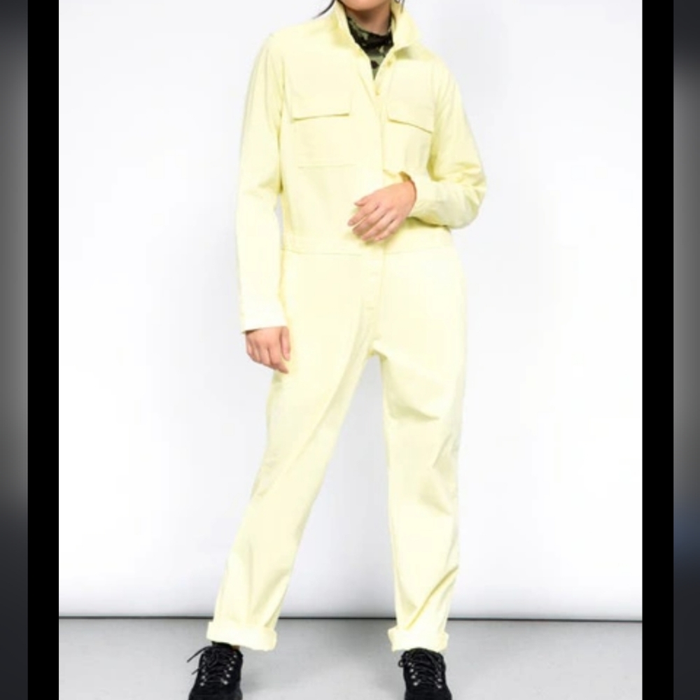 BP. wildfang yellow utility jumpsuit size Xlarge
